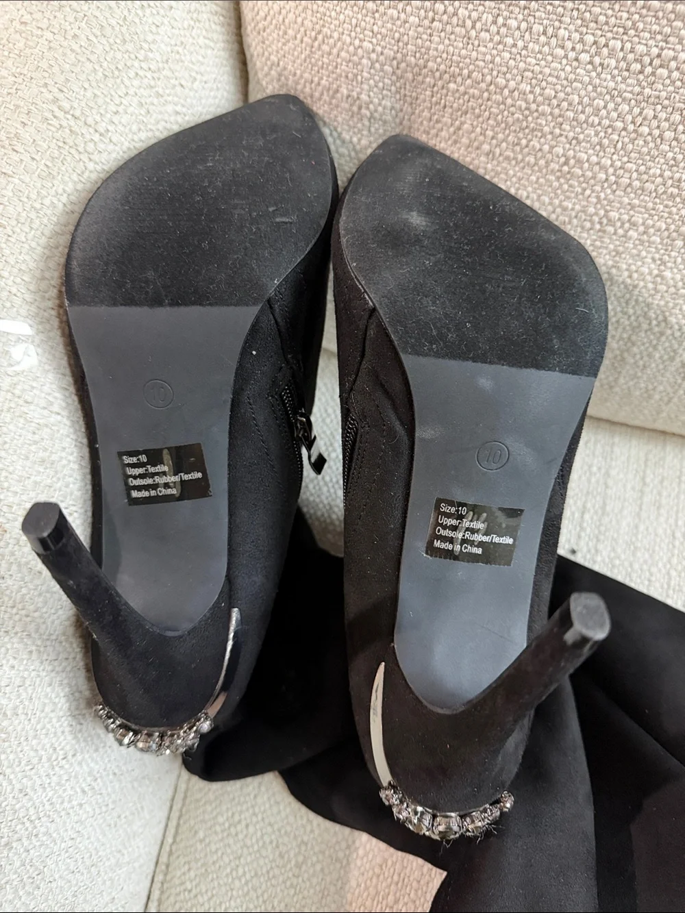 Olivia Miller Black Over-the-Knee Stiletto Boots